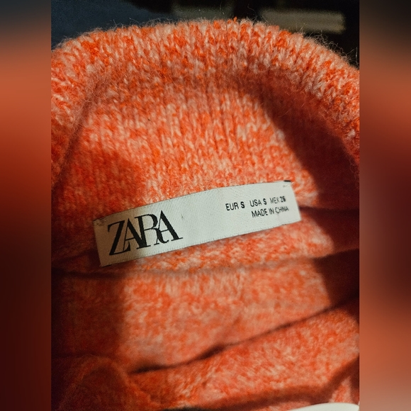 Bright pink/coral Zara sweater - Picture 7 of 7